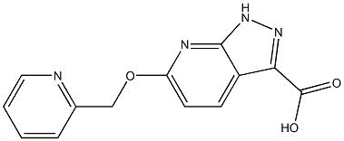 6-(pyridin-2-ylMethoxy)-1H-pyrazolo[3,4-b]pyridine-3-carboxylic acid 结构式