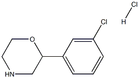 2-(3-氯苯基)吗啉盐酸盐 结构式