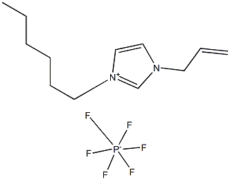 1-烯丙基-3-己基咪唑六氟磷酸盐 结构式