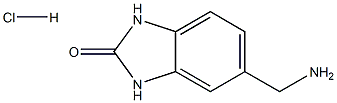5-Aminomethyl-1,3-dihydro-benzoimidazol-2-one hydrochloride 结构式