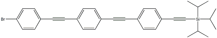 ((4-((4-((4-broMophenyl)ethynyl)phenyl) ethynyl)phenyl)ethynyl)triisopropylsilane 结构式