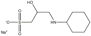 N-Cyclohexyl-2-hydroxyl-3-aminopropanesulfonic acid sodium salt 结构式