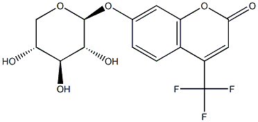 4-Trifluoromethylumbelliferyl b-D-xylopyranoside 结构式