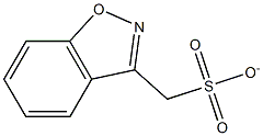 1,2-苯并异噁唑-3-甲磺酸钠 结构式