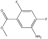2,4-二氟-5-氨基苯甲酸甲酯 结构式