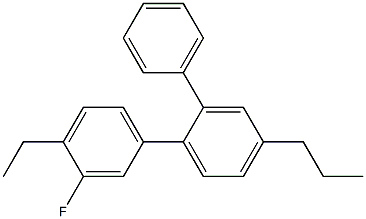 3'-氟-4-丙基-4'-乙基三联苯 结构式