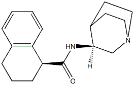 N-[(3S)-1-氮杂二环[2.2.2]辛烷-3-基]-1,2,3,4-四氢萘-(1S)-甲酰胺 结构式