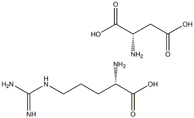 L-精氨酸-天冬氨酸 结构式