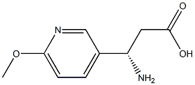 S-3-氨基-3-(6-甲氧基-3-吡啶基)丙酸 结构式