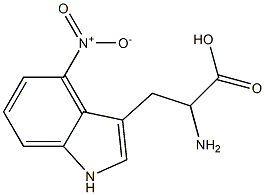 4-硝基-DL-色氨酸 结构式