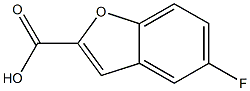 5-氟-1-苯并呋喃-2-甲酸 结构式