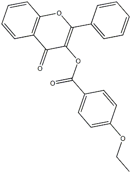 3-(4-乙氧基基苯甲酰氧基)黄酮 结构式