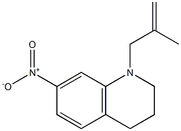 1-(2-甲基-2-丙烯-1-基)-7-硝基-1,2,3,4-四氫喹啉 结构式