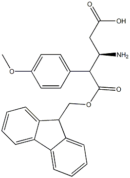 FMOC-R-3-氨基-4-(4-甲氧基苯基)-丁酸 结构式