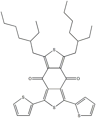 1,3-Bis-(2-ethyl-hexyl)-5,7-di-thiophen-2-yl-2,6-dithia-s-indacene-4,8-dione 结构式