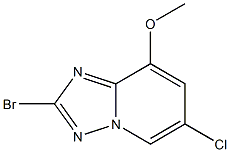 2-Bromo-6-chloro-8-methoxy-[1,2,4]triazolo[1,5-a]pyridine 结构式