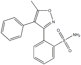 2-(5-methyl-4-phenylisoxazol-3-yl)benzenesulfonamide 结构式
