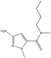 3-AMINO-N-BUTYL-N,1-DIMETHYL-1H-PYRAZOLE-5-CARBOXAMIDE 结构式