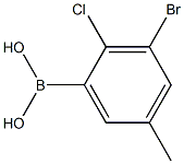 3-溴-2-氯-5-甲基苯硼酸 结构式