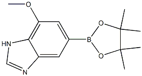 7-Methoxy-5-(4,4,5,5-tetramethyl-[1,3,2]dioxaborolan-2-yl)-1H-benzoimidazole 结构式