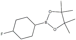 2-(4-fluorocyclohexyl)-4,4,5,5-tetramethyl-1,3,2-dioxaborolane 结构式