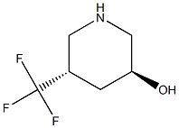 (3S,5S)-5-(trifluoromethyl)piperidin-3-ol 结构式