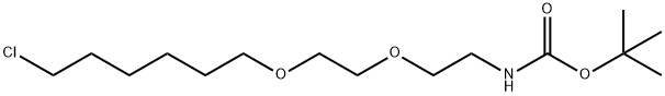 tert-Butyl N-[2-[2-(6-chlorohexyloxy)ethoxy]ethyl]carbamate 结构式