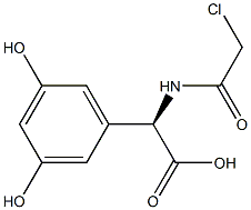 (R)-2-(2-Chloroacetamido)-2-(3,5-dihydroxyphenyl)acetic Acid 结构式