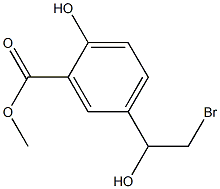 5-(2-Bromo-1-hydroxyethyl)-2-hydroxy-benzoic Acid Methyl Ester 结构式