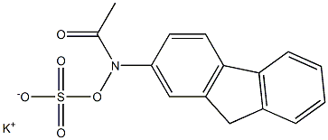 N-Acetyl-N-9H-fluoren-2-yl-hydroxylamine-O-sulfonic Acid Potassium Salt 结构式