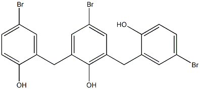 2,6-Bis(2-hydroxy-5-bromobenzyl)-4-bromophenol 结构式