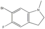 6-Bromo-5-fluoro-1-methyl-2,3-dihydro-1H-indole 结构式
