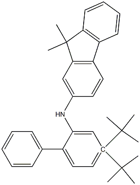 N-(4,4-二叔丁基联苯-2-基)-9,9-二甲基芴-2-胺 结构式