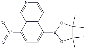 8-Nitro-5-(4,4,5,5-tetramethyl-1,3,2-dioxaborolan-2-yl)isoquinoline 结构式