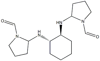 (1S,2S)-N,N'-双(1-甲酰基吡咯烷-2-甲酰基)环己烷-1,2-二胺 结构式