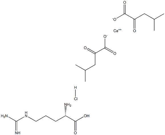 L-精氨酸盐酸盐酮基异己酸钙 结构式