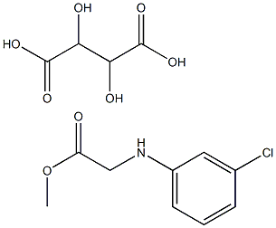 右旋间氯苯甘氨酸甲酯酒石酸盐 结构式