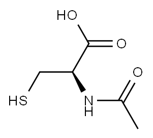 N - 乙酰 - L - 半胱氨酸 结构式