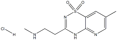 7-methyl-3-(2-(methylamino)ethyl)-4H-pyrido[2,3-e][1,2,4]thiadiazine 1,1-dioxide hydrochloride 结构式