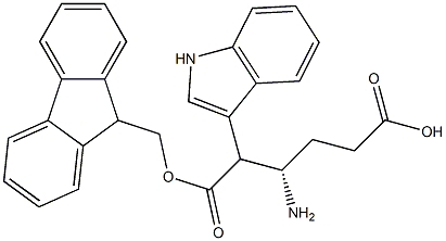 (S)-Fmoc-4-amino-5-(3-indolyl)pentanoic acid 结构式