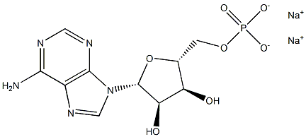 5'-腺苷一磷酸二钠 结构式