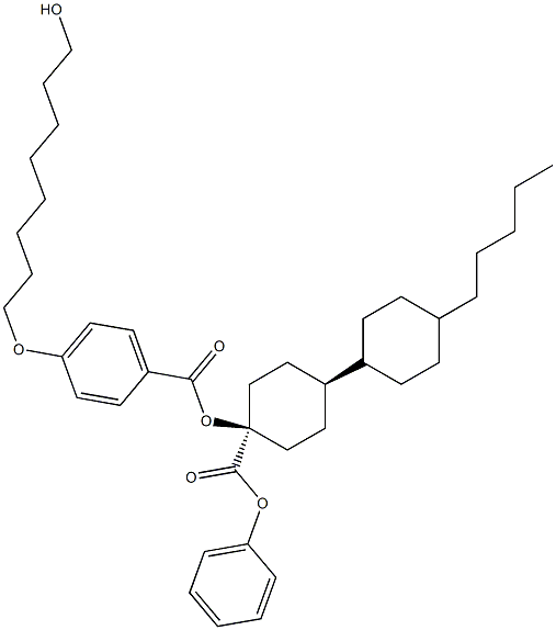 4-((4-((8-hydroxyoctyl)oxy)benzoyl)oxy)phenyl trans,trans-4'-pentyl-[1,1'-bi(cyclohexane)]-4-carboxylate 结构式