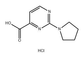 2-(吡咯烷-1-基)嘧啶-4-羧酸盐酸 结构式