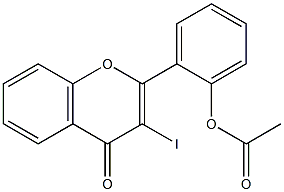 ACETIC ACID 2-(3-IODO-4-OXO-4H-CHROMEN-2-YL)-PHENYL ESTER 结构式