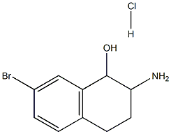 2-AMINO-7-BROMO-1,2,3,4-TETRAHYDRO-NAPHTHALEN-1-OL HYDROCHLORIDE 结构式