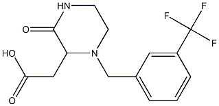 [3-OXO-1-(3-TRIFLUOROMETHYL-BENZYL)-PIPERAZIN-2-YL]-ACETIC ACID 结构式