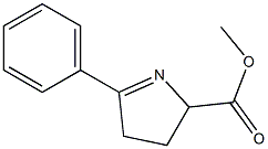 5-PHENYL-3,4-DIHYDRO-2H-PYRROLE-2-CARBOXYLIC ACID METHYL ESTER 结构式