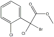 Α-溴代邻氯苯乙酸甲酯 结构式