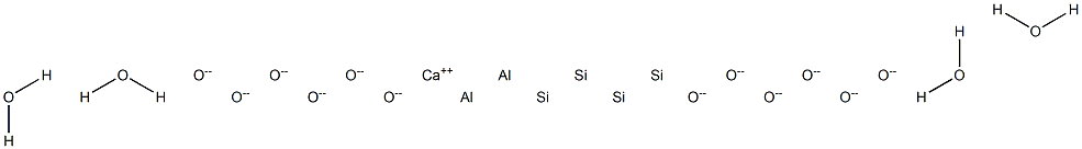 Calcium dialuminum tetrasilicon dodecaoxide tetrahydrate 结构式