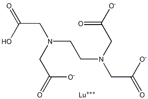 Lutetium(III) hydrogen EDTA 结构式